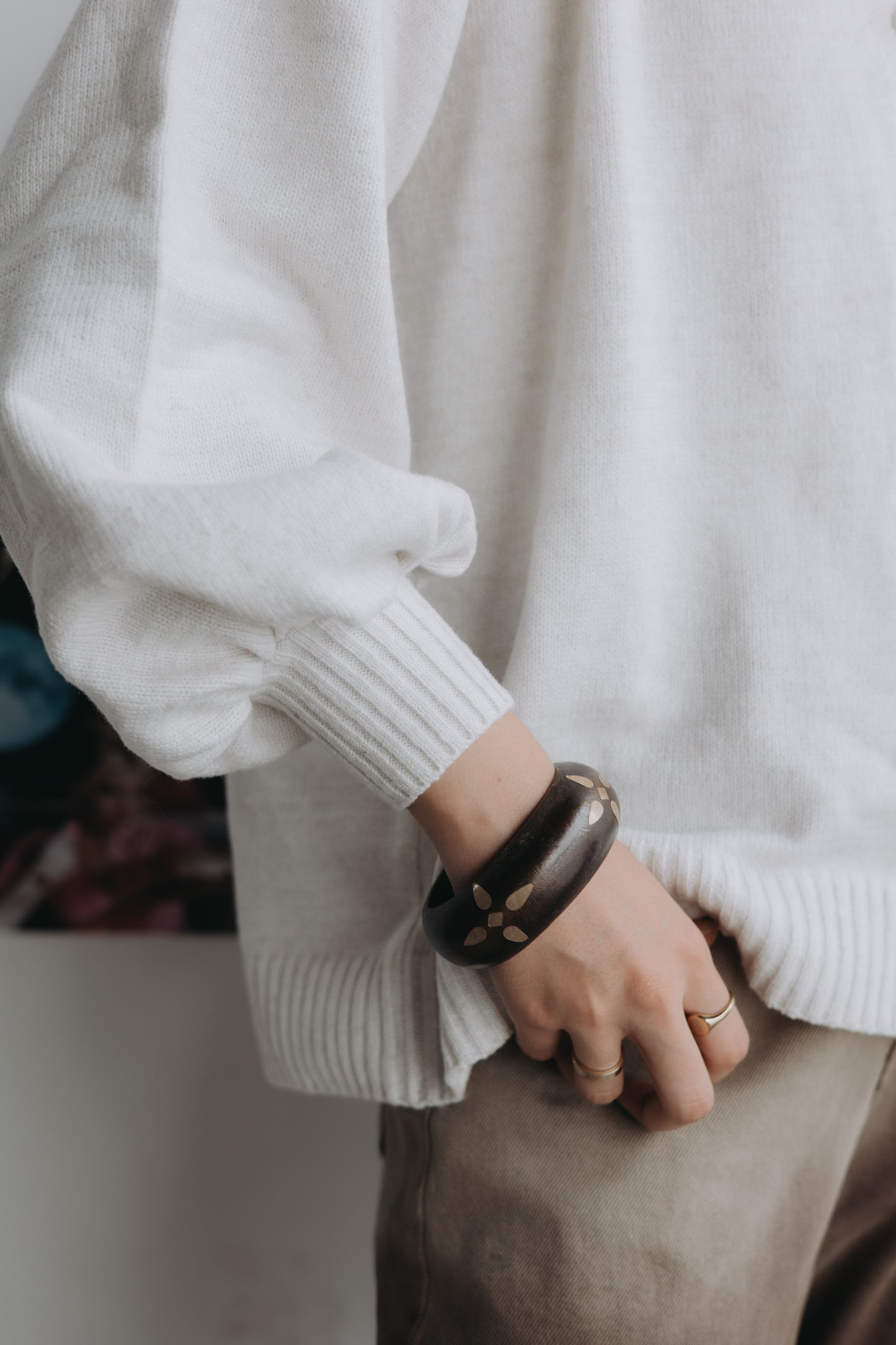 Beige Puffy cardigan