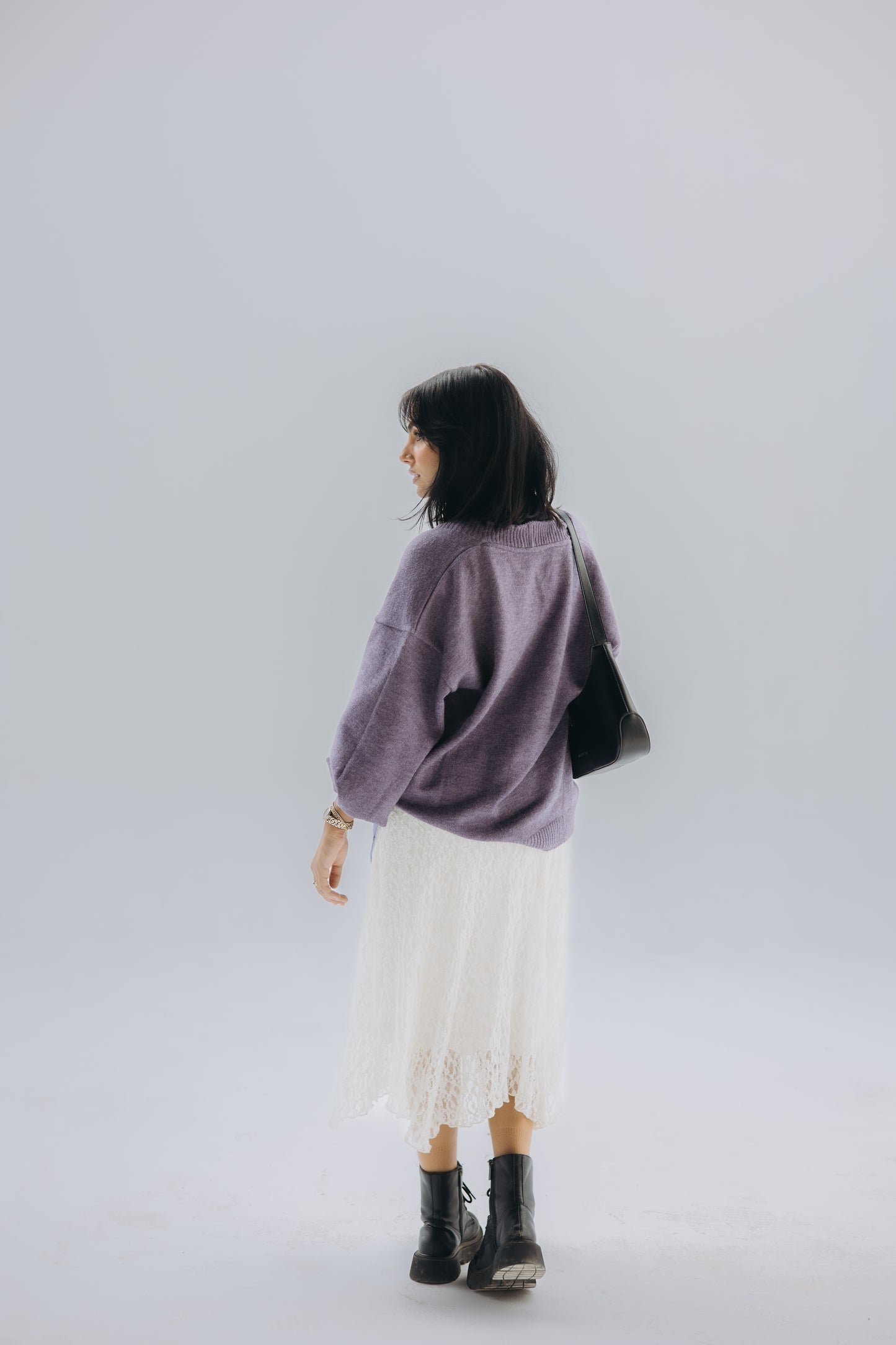 Purple Puffy cardigan