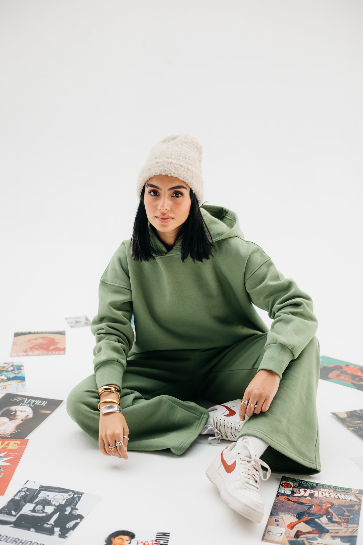 Olive Bubblegum hoodie set