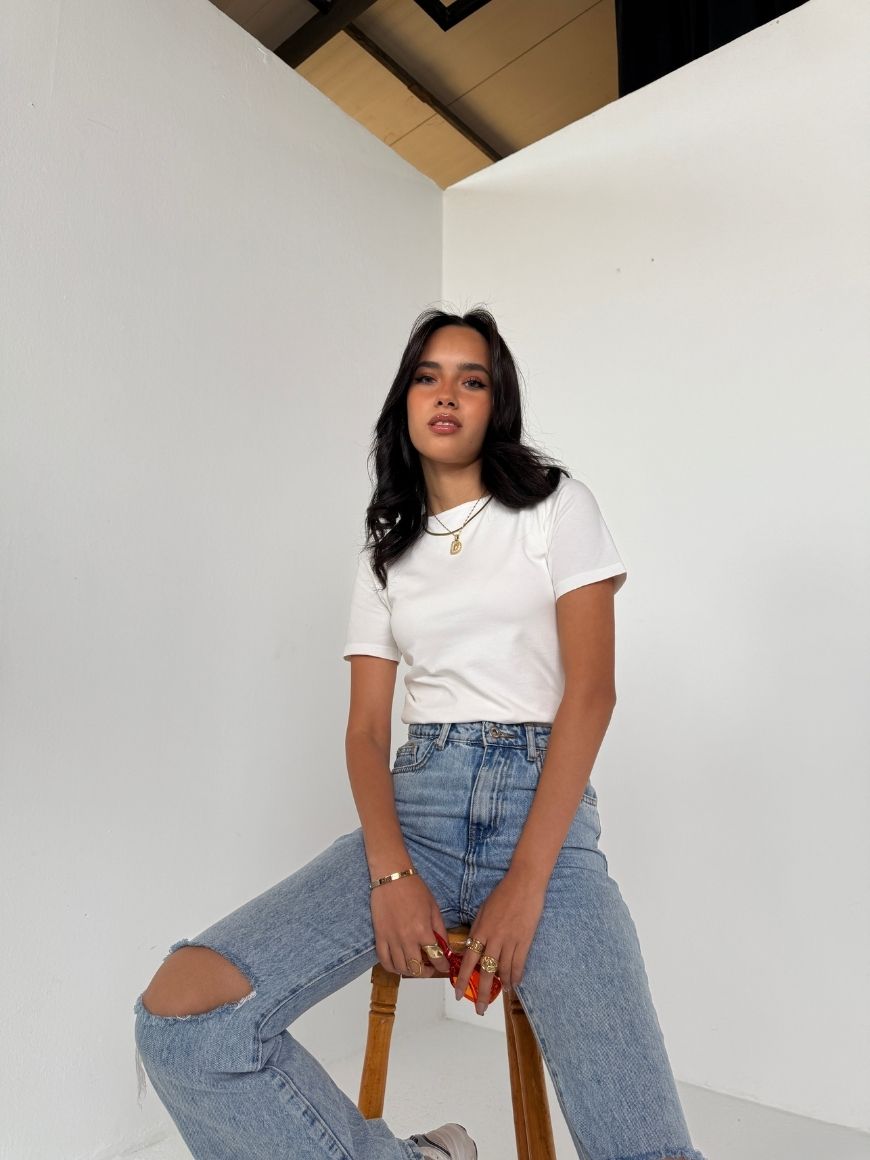 Half sleeves basic top
