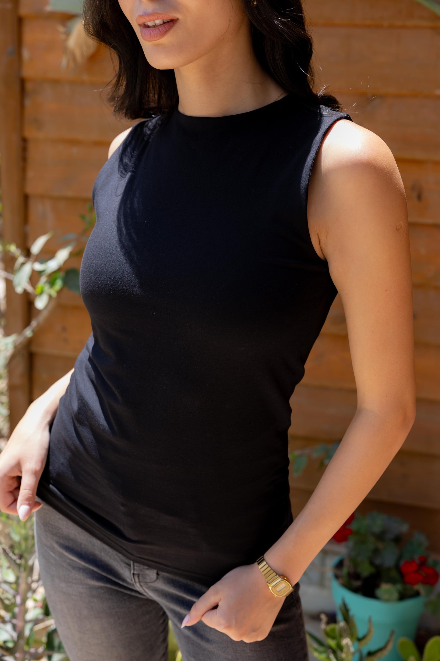 Wide straps basic top