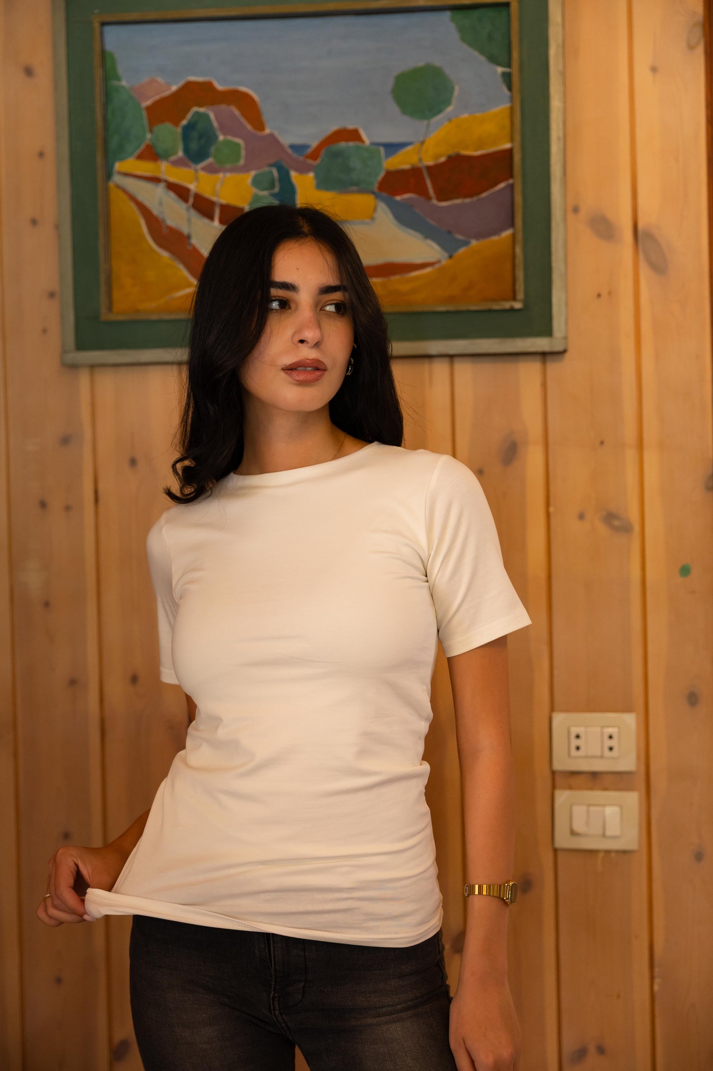 Half sleeves basic top