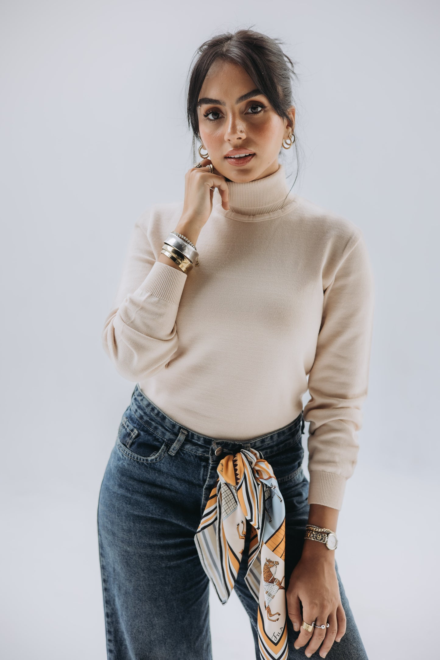 Beige Polly turtleneck