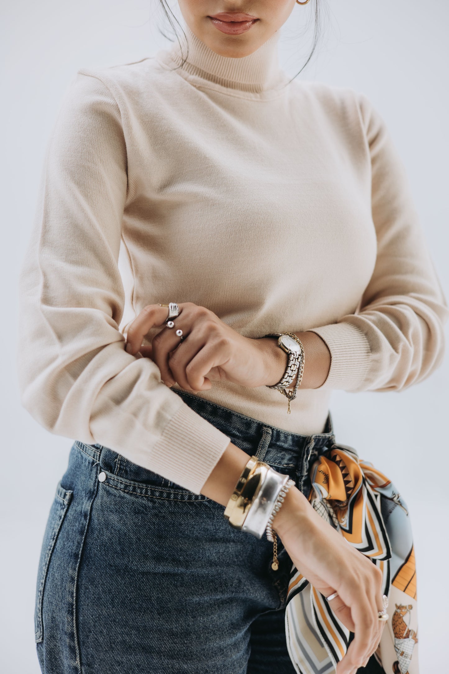 Beige Polly turtleneck