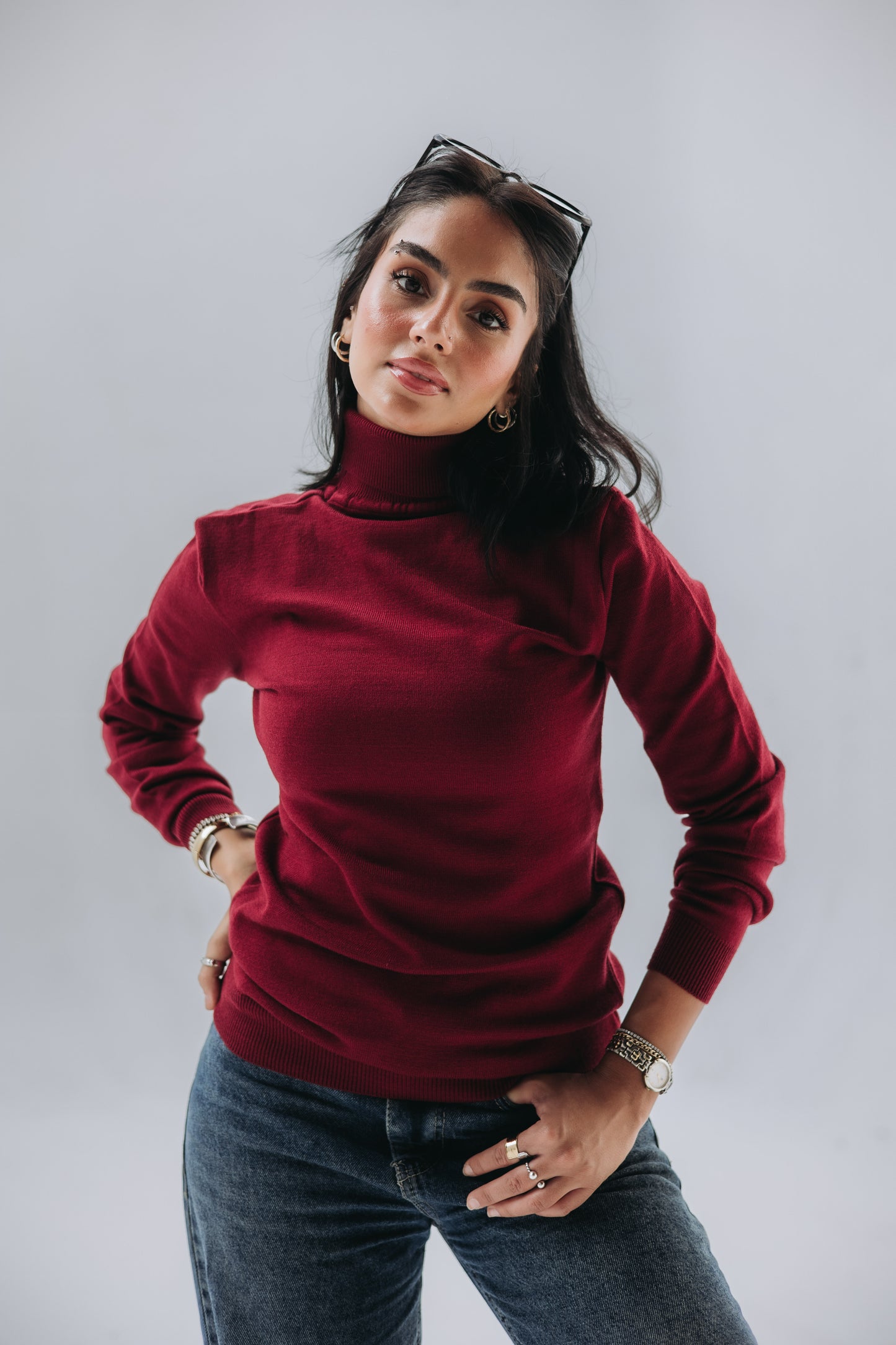 Burgundy Polly turtleneck