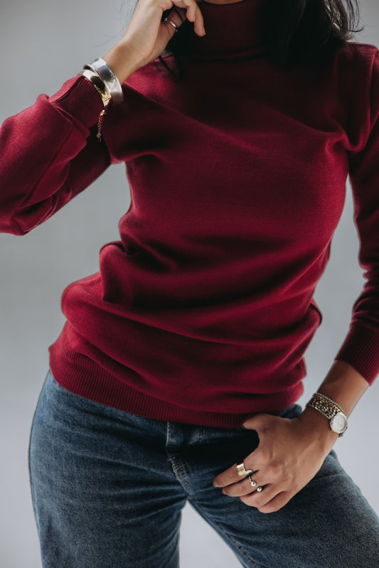 Burgundy Polly turtleneck