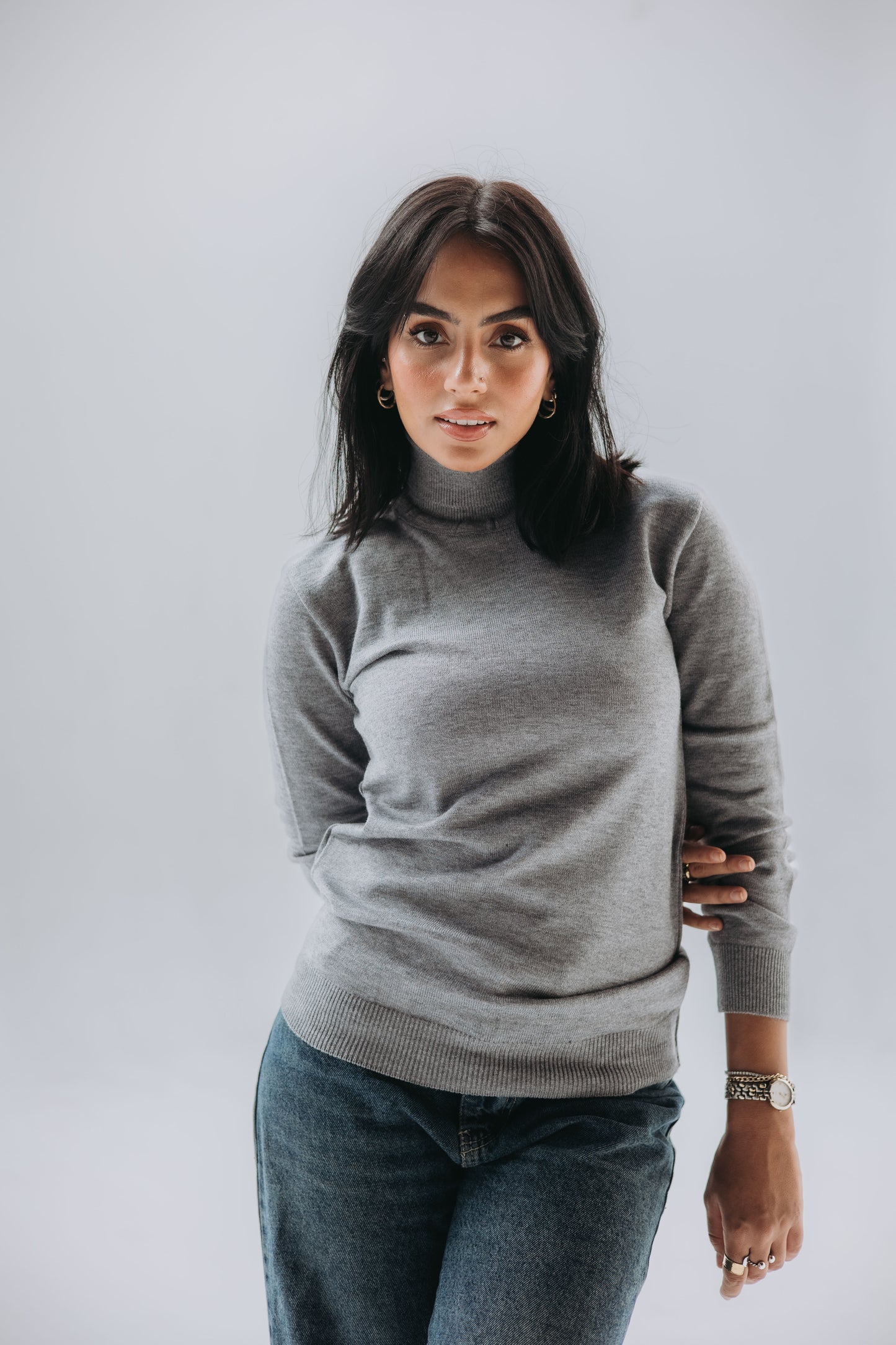 Grey Polly turtleneck