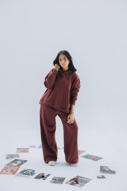 burgundy Bubblegum hoodie set