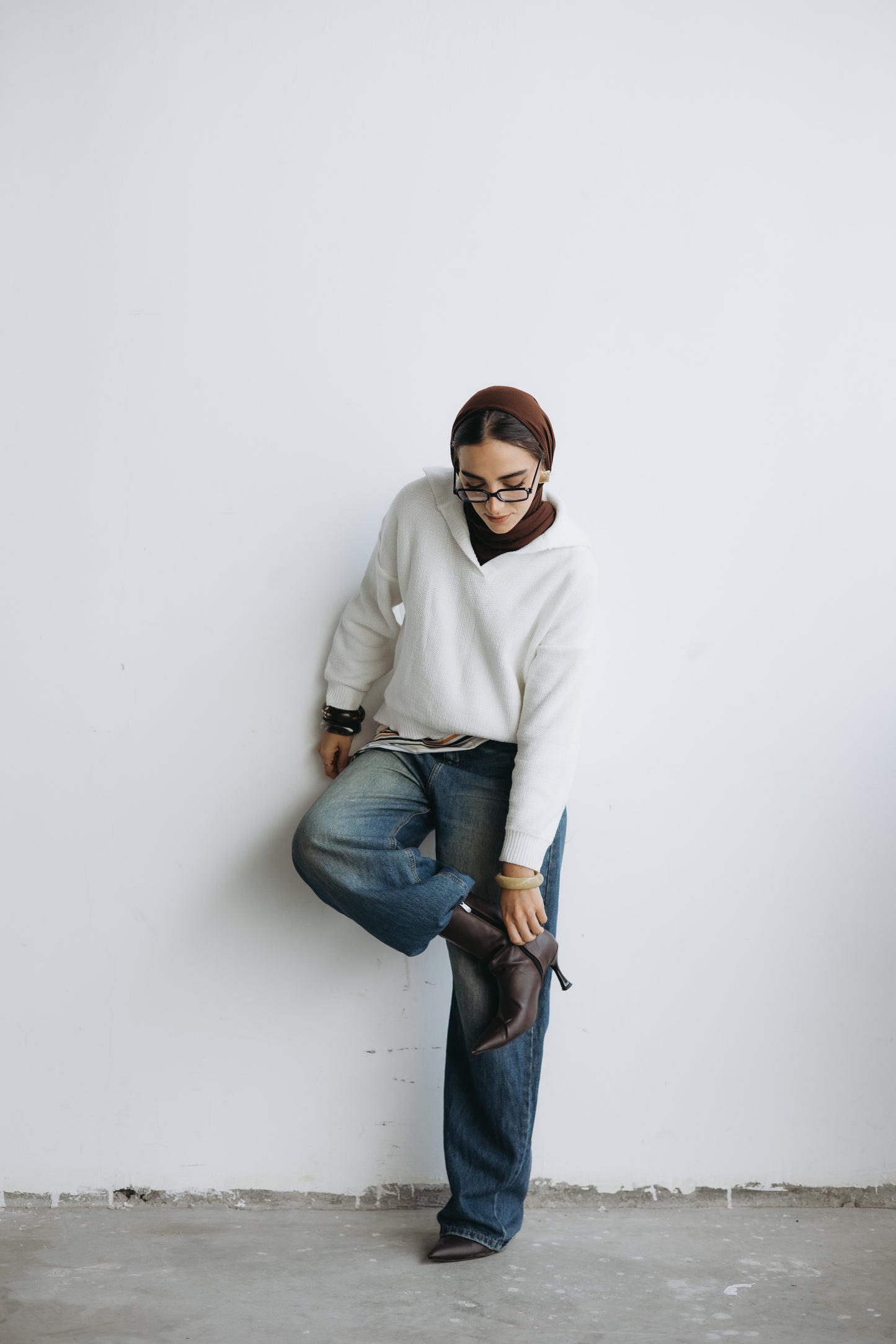 Beige Puffy cardigan