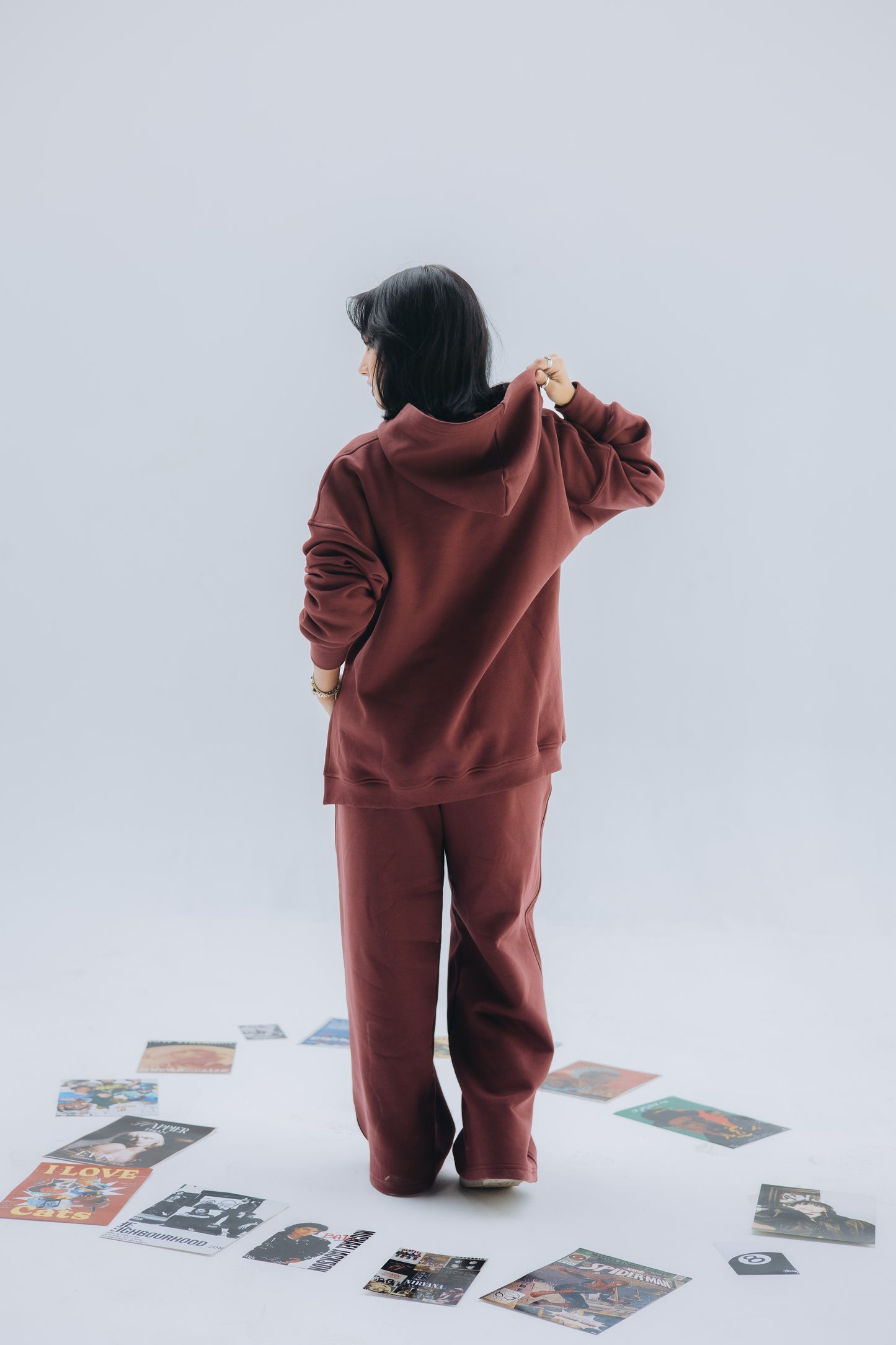 burgundy Bubblegum hoodie set