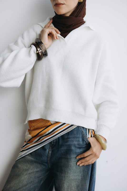 Beige Puffy cardigan